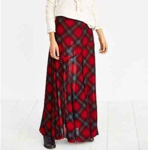 Urban Outfitters Sheer Plaid Maxi Skirt